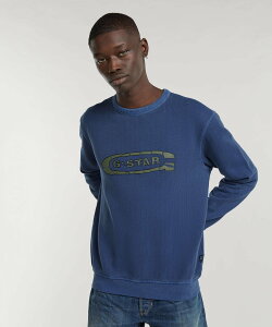 �ySALE�^40%OFF�zG-Star RAW �y�����V���b�v�zDESTROYED G LOGO WASHED SWEATER/���B���e�[�W���C�N�N���V�b�N���S�X�E�F�b�g �W�[�X�^�[���D �g�b�v�X �X�E�F�b�g�E�g���[�i�[ �u���[�y���������z
