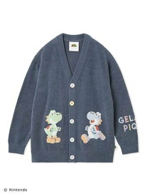 【SALE／30%OFF】gelato pique 【スーパーマリオ】【ユニセックス】キノピオ&ヨッシージャガードカーディガン ジェラートピケ トップス カットソー・Tシャツ ネイビー【送料無料】