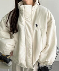 【SALE／30%OFF】GeeRA 【U.S.POLO.ASSN】モンスタースタンド中綿ブルゾン ジーラ ジャケット・アウター ブルゾン・ジャンパー ブラック カーキグリーン ホワイト【送料無料】