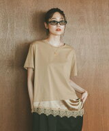【SALE／40%OFF】GLOBAL WORK フェイクアシメヘムレースTシャツ/759899 グローバルワーク トップス カッ…