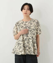 楽天市場】ペプラム ブラウス（柄花・植物）（トップス｜レディース 