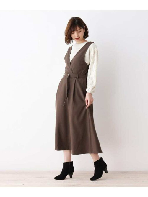 Pink Adobe 重ねvベルト付きワンピース Rakuten Fashion 楽天ファッション 旧楽天ブランドアベニュー V