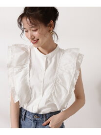 【SALE／60%OFF】N. Natural Beauty Basic コットンレースフリルスリーブブラウス エヌ ナチュラルビューティーベーシック* トップス シャツ・ブラウス ホワイト ブラック