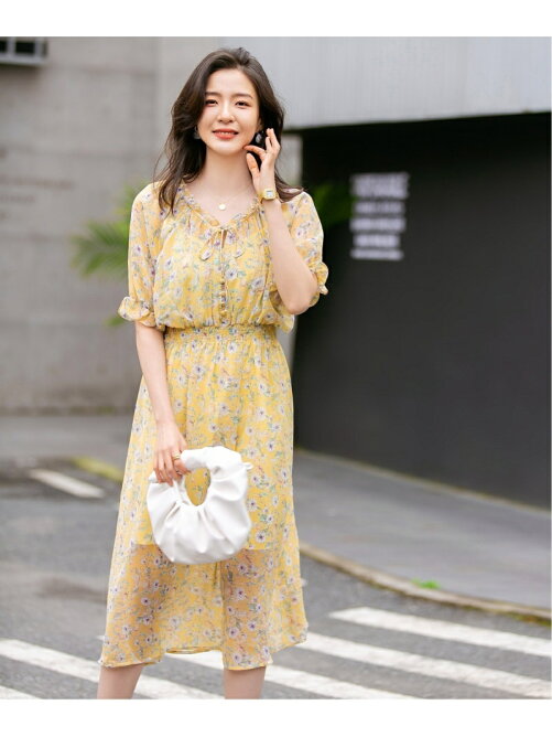 Saison De Papillon 花柄シアーシフォンワンピース Rakuten Fashion 楽天ファッション 旧楽天 ブランドアベニュー Dd1151