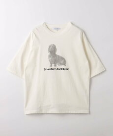 【SALE／30%OFF】a day in the life ドッグプリント クルーネックTシャツ ＜A DAY IN THE LIFE＞ ユナイテッドアローズ アウトレット トップス カットソー・Tシャツ レッド