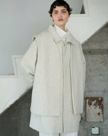 Nicolas Jenson LambsWoolMeltonGilet 二コラ　ジェンソン トップス ベスト・ジレ ブラック ホワイト【送料無料】