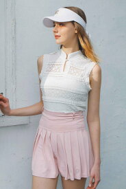 【SALE／10%OFF】rienda 【一部店舗・WEB限定】【RIENDA GOLF】カットレーストップス リエンダ トップス カットソー・Tシャツ ブラック ホワイト【送料無料】