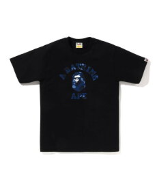 A BATHING APE (M)COLOR CAMO COLLEGE TEE M ア ベイシング エイプ トップス カットソー・Tシャツ ホワイト ブラック【送料無料】