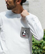 CHUMS 別注 ニットポケット L フリークスストア トップス カットソー・Tシャツ ベージュ ブラック ネイビ…