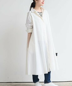 【SALE／33%OFF】RPS pura コットンロングシャツワンピース アールピーエス ワンピース・ドレス シャツワンピース ホワイト グレー ベージュ カーキ【送料無料】