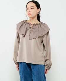 【SALE／60%OFF】MELROSE CLAIRE 【引き続きトレンドのビックカラーのデザインカットソー♪】 メルローズクレール トップス カットソー・Tシャツ ホワイト グレー ブラック