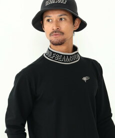 【SALE／30%OFF】BEAMS GOLF ORANGE LABEL 【1/25新規値下げ】【人気No.1】【UVカット・ストレッチ】BEAMS GOLF ORANGE LABEL / リブロゴ ツイルジャージ モックネックシャツ ビームス ゴルフ トップス カットソー・Tシャツ ブラック ホワイト ベージュ グリーン【送料無料】