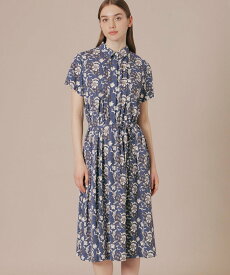 MACKINTOSH LONDON 【BIBURY FLOWER】バイブリーフラワージャージワンピース マッキントッシュ ロンドン ワンピース・ドレス ワンピース ブルー グレー【送料無料】