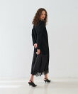 ヘムレースニットドッキングドレス