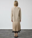 ヘムレースニットドッキングドレス
