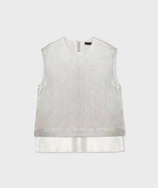 CINOH SLEEVELESS BLOUSE チノ トップス ノースリーブ・タンクトップ グレー ブラック【送料無料】