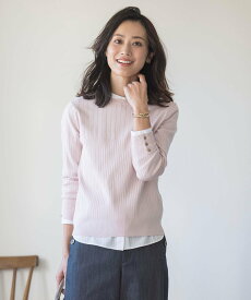 J.PRESS 【洗える】RAYON STRETCH PLAIN クルーネック ニット ジェイプレス トップス ニット ピンク ホワイト グレー ネイビー【送料無料】