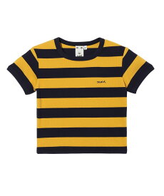 X-girl STRIPED SS TEE エックスガール トップス カットソー・Tシャツ ブラック ブルー イエロー【送料無料】