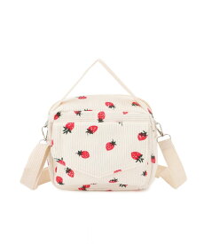 lulu noix lulu noix/(K)いちごショルダーバッグ ミニョントレフル ルームヨンマルサンセレクティッド バッグ ショルダーバッグ ホワイト ピンク