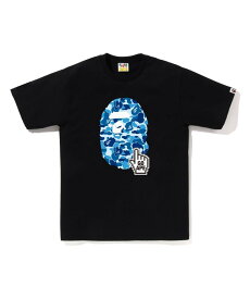 A BATHING APE ABC CAMO GO APE POINTER APE HEAD TEE BAPEC ア ベイシング エイプ トップス カットソー・Tシャツ ホワイト ブラック【送料無料】
