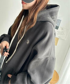 【SALE／40%OFF】GeeRA 【U.S.POLO.ASSN.】フード刺しゅう裏起毛パーカー ジーラ トップス パーカー・フーディー ネイビー グレー【送料無料】