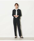 【L】【ウォッシャブル】ウールピンヘッド 1ホックノーカラージャケット