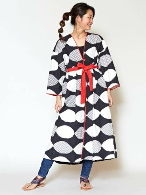 チャイハネ 和モダン柄ロングカーディガン Rakuten Fashion 楽天ファッション 旧楽天ブランドアベニュー Af2154