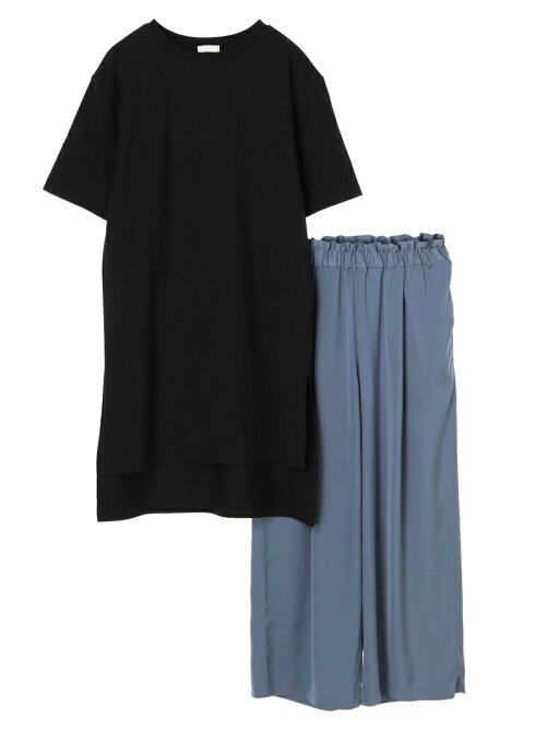 Earth Music Ecology Set2点スリットワンピース サテンワイドパンツ Rakuten Fashion 楽天ファッション 旧楽天ブランドアベニュー Bj0154