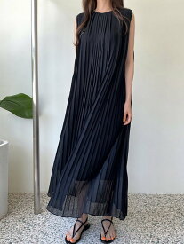 Doux Belle シアープリーツワンピース レディース ワンピース ドゥー・ベル ワンピース・ドレス チュニック ブラック ネイビー ホワイト【送料無料】