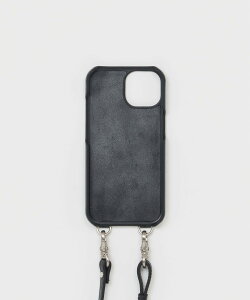 Hender Scheme Hender Scheme/(U)iPhone case with strap IPhone15/IPhone15Pro �s�[�A�[������ �X�}�z�O�b�Y�E�I�[�f�B�I�@�� �X�}�z�E�^�u���b�g�EPC�P�[�X/�J�o�[ �u���b�N �x�[�W���y���������z