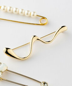 【SALE／20%OFF】23区 ニュアンス ライン ブローチ ニジュウサンク アクセサリー・腕時計 ブローチ・コサージュ・バッジ ゴールド シルバー【送料無料】