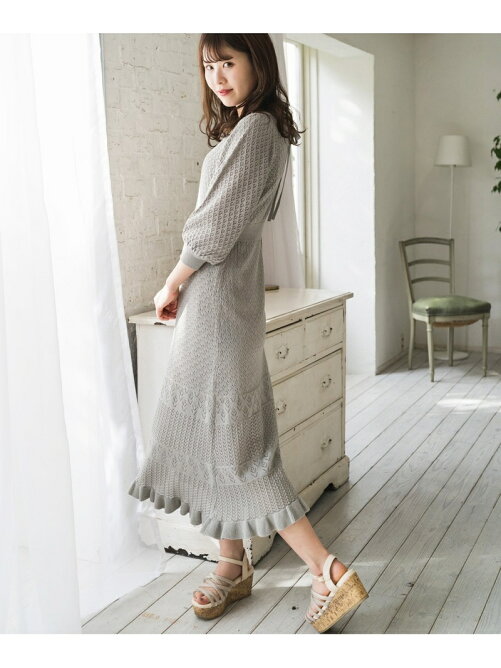 Majestic Legon レーシーパターンニットワンピ Rakuten Fashion 楽天ファッション 旧楽天ブランドアベニュー Cg4156