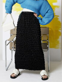 MAISON SPECIAL ポップコーンシャーリングスカート メゾンスペシャル スカート その他のスカート ブラック ホワイト グリーン【送料無料】