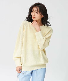 【SALE／50%OFF】23区 L リネン ラグランスリーブ ニット ニジュウサンク トップス ニット ベージュ ホワイト グレー イエロー【送料無料】