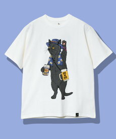 GO SLOW CARAVAN GO SLOW CARAVAN/(M)USA/C フェス猫TEE ゴースローキャラバン トップス カットソー・Tシャツ パープル ホワイト【送料無料】