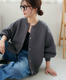 Discoat メタル釦スポンディッシュカーディガン《WEB限定カラーあり》 ディスコート トップス カーディガン レッド ピンク ブラウン ブラック ホワイト グレー ネイビー【送料無料】