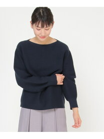 【SALE／60%OFF】IKKA LOUNGE シームレスガータードルマンニット イッカ トップス ニット ブルー ホワイト ネイビー ベージュ