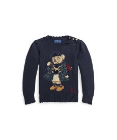 POLO RALPH LAUREN (ガールズ 2才~6才)Polo ベア コットン セーター ラルフローレン トップス ニット ネイビー【送料無料】