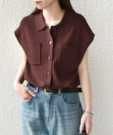 SHIPS Colors SHIPS Colors:＜手洗い可能＞ポロ フレンチスリーブ ニット ベスト◇ シップス トップス ニ…