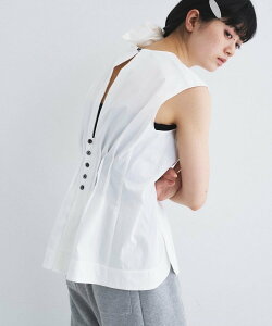 CODE A back tack blouse �R�[�h�G�[ �g�b�v�X �V���c�E�u���E�X �u���[ �z���C�g�y���������z