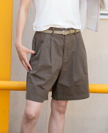 【SALE／30%OFF】YEVS フレアベーシックハーフパンツ イーブス パンツ キュロット ブラウン ホワイト