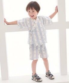 【SALE／56%OFF】petit main 【簡単着用】BOYSアソート甚平 ナルミヤオンライン 着物・浴衣・和装小物 浴衣 ベージュ ブルー ネイビー