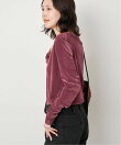 フロッキーベロアレイヤードデザインロンTEE