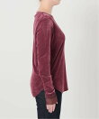 フロッキーベロアレイヤードデザインロンTEE