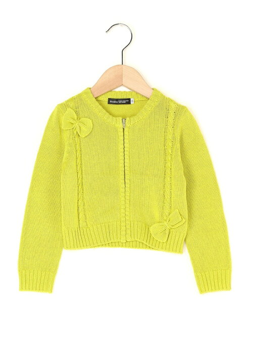 Bebe Online Store ファスナー開きリボン付きニットカーディガン Bebe Online Store ファスナー開きリボン付きニットカーディガン