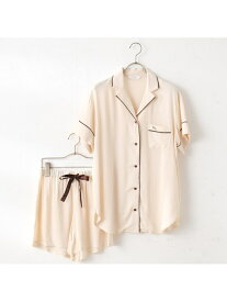 TERRITOIRE 【しあわせな眠りを】LADIES快眠リラックスパジャマ 半/半セット テリトワール コート/ジャケット コート/ジャケットその他 ホワイト ベージュ グリーン ネイビー ピンク【送料無料】