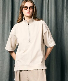 MAISON SPECIAL Heavy-Weight Cotton Prime-Over Half Zip T-Shirts メゾンスペシャル トップス カットソー・Tシャツ グレー ブラック パープル【送料無料】