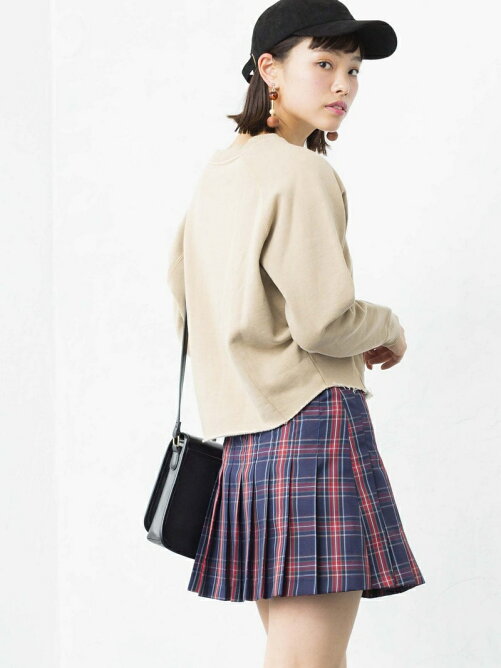 Wego Browny Standard L チェックプリーツミニスカート Rakuten