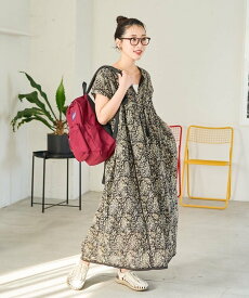 【SALE／10%OFF】FREAK'S STORE インド ペイズリースキッパー ワンピース【限定展開】 25SS フリークスストア ワンピース・ドレス ワンピース イエロー グリーン ブラック オレンジ ネイビー【送料無料】