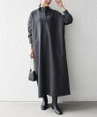SHIPS any:<洗濯機可能>サージ スキッパー シャツ ワンピース